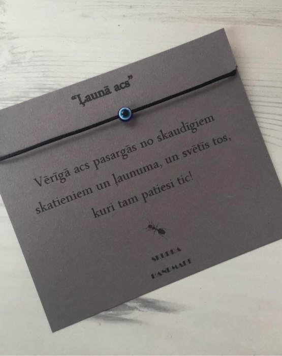 Veiksmes aproce ''Ļaunā acs'' melna